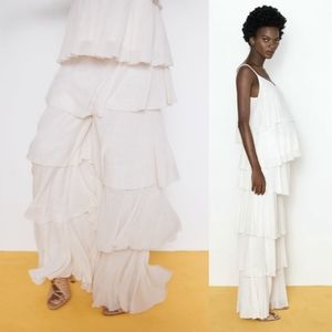 Sold Zara layered ruffled knit pants